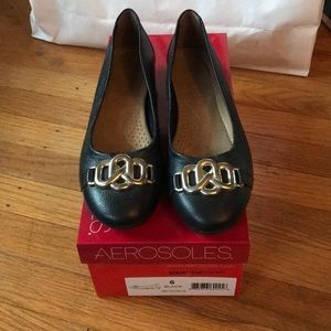 aerosoles meteorite black ballet flats